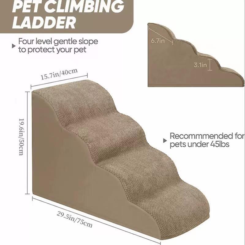 Αντιολισθητικά Σκαλοπάτια για Κατοικίδια: Πλενόμενη Σκάλα για Σκύλους και Γάτες για Δίπλα στο Κρεβάτι ή τον Καναπέ