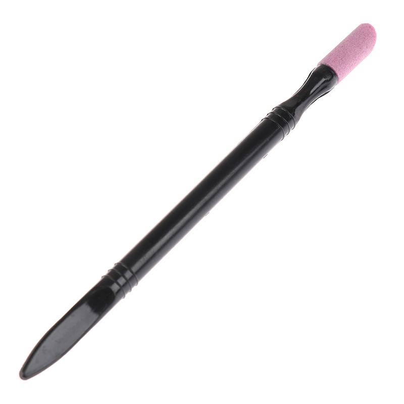 1Pc Double-Head Quartz Exfoliator Nail Cuticle Remover Dead Skin Pusher Trimmer