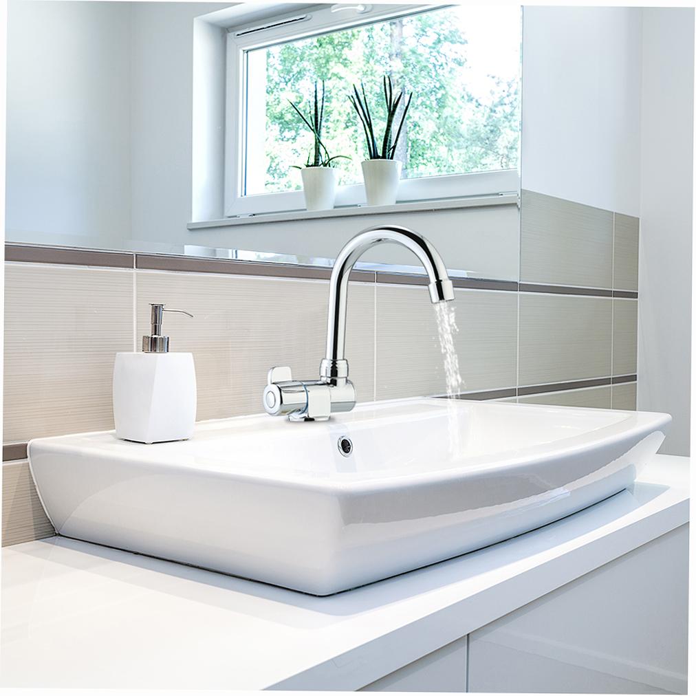 Rotating RV Faucet Deck Wall Mounted Kitchen Faucet for Recrtional Vehicle Motorhome Travel Trailer