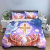 Hands, cross, dove, clouds. Bedding sets Duvet cover sets Duvet covers Pillowcases(1*Duvet Cover 2*Pillowcases without duvet insert)