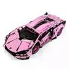 1280Pcs Sakura Pink Sports Car Building Blocks Model City Racing Vehicle Series Assemble Bricks Toy For Children Christmas Gifts