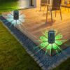 2Pack Solar Garden Light Outdoor Sidewalk Light Patio Fence Lights Lawn Landscape Light  Deck Lights Plum Blossom Shadow Decor