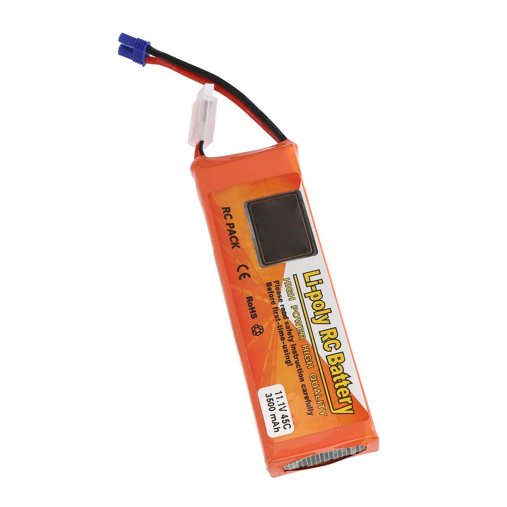 11.1V 3500mAh 45C RC Lithium Battery FPV Drone Lithium Battery with EC2 Connector for RC Airplane Helicopter Quadcopter Boat
