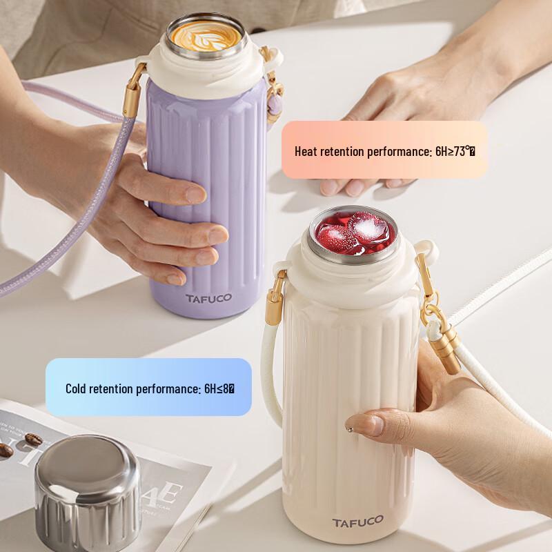 TAFUCO 316 Stainless Steel Large Capacity Thermal Bottle with Pop-up Lid