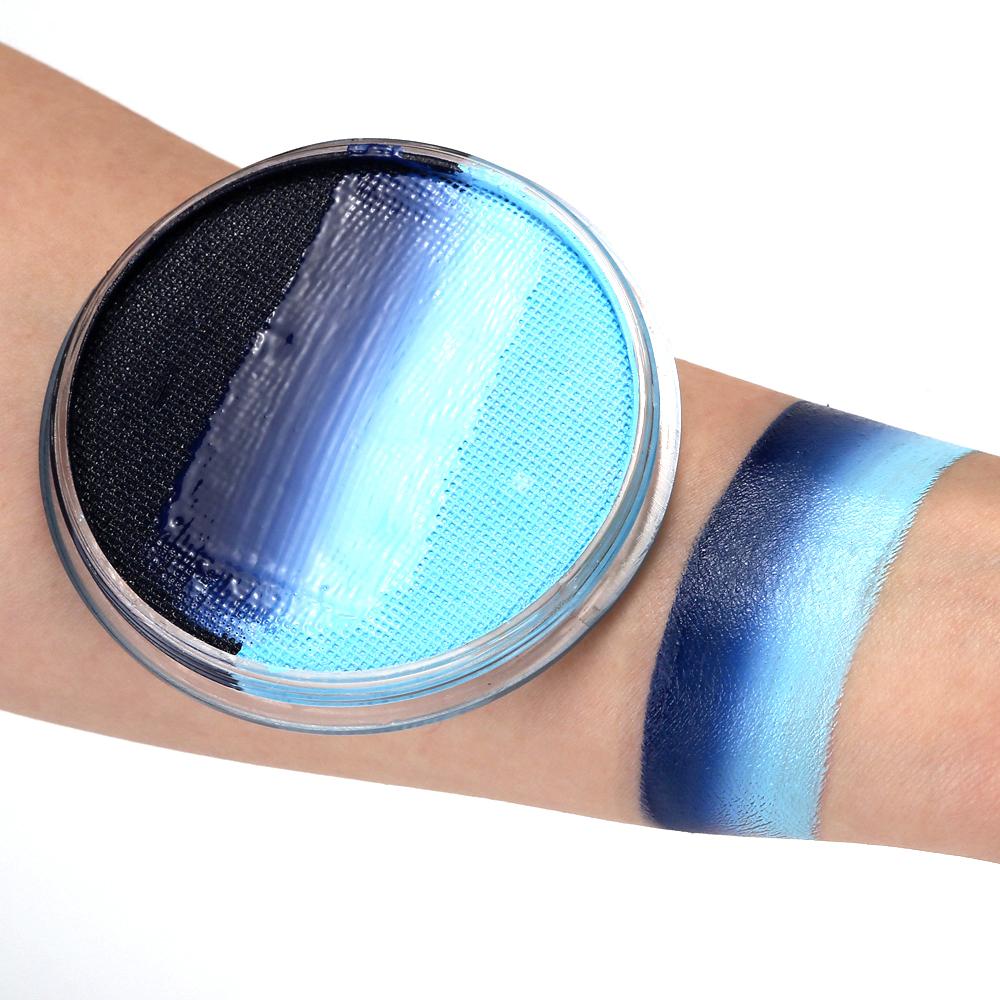 

УФ-краска для лица и тела Blacklight Неоновая флуоресцентная светящаяся краска Активируемый водой пигмент для макияжа Dark & Light Blue