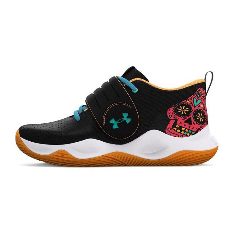 Under Armour Zone Bb Gs Kids Black Multi-color Basketball Shoes 3024814-001 38