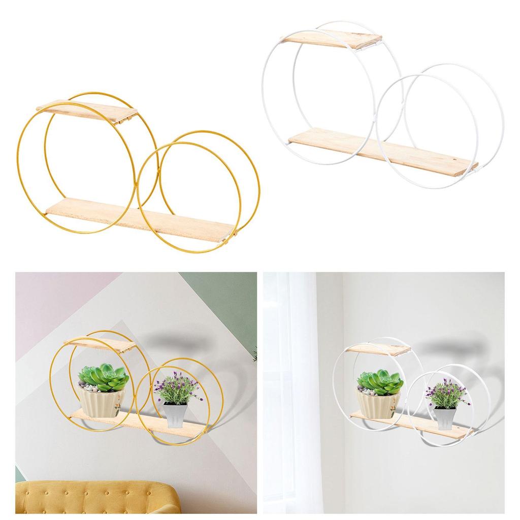 Runde Wandregale aus Metall, an der Wand montiertes Blumenregal aus Metall für Topfpflanzen, Präsentationsregal für Bürodekoration, Wohnzimmer, Schlafzimmer