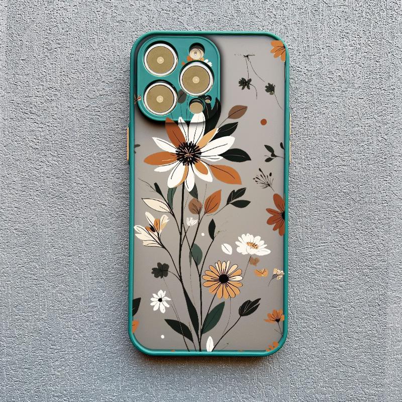 Winter Branches Leaves Flowers Phone Case For iPhone 16 15 14 Plus Pro Max 13 12 Mini 11 Pro Max X XS XR Shockproof Bumper Cover