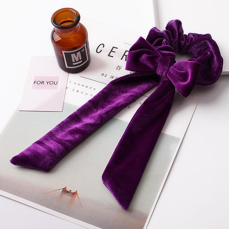 Elegant Velvet Hair Ring Scrunchie Women Girls Elastic Hair Rubber Bands Gum Accessories Tie Hair Rope Ponytail Holder Headdress