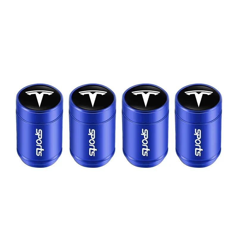 

Car Sticker Tesla Car Wheel Tire Valve Caps Tyre Rim Stem Covers Airdust Waterproof For Tesla Coil Model 3 Y Cybertruck Juguete