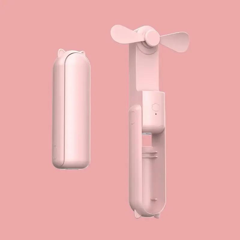 Portable Mini Fan Emergency Power Bank for Phone 3 Speed Rechargeable Foldable Electric Air Cooling Fan for Office Travel