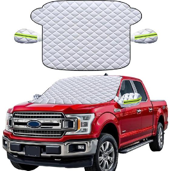 Windshield Cover For Winter Ice/Snow/Frost, Heavy Duty Ultra Thick Protective Windscreen Cover, Snow Ice Frost Dust Water Resistent, Pefect For Car