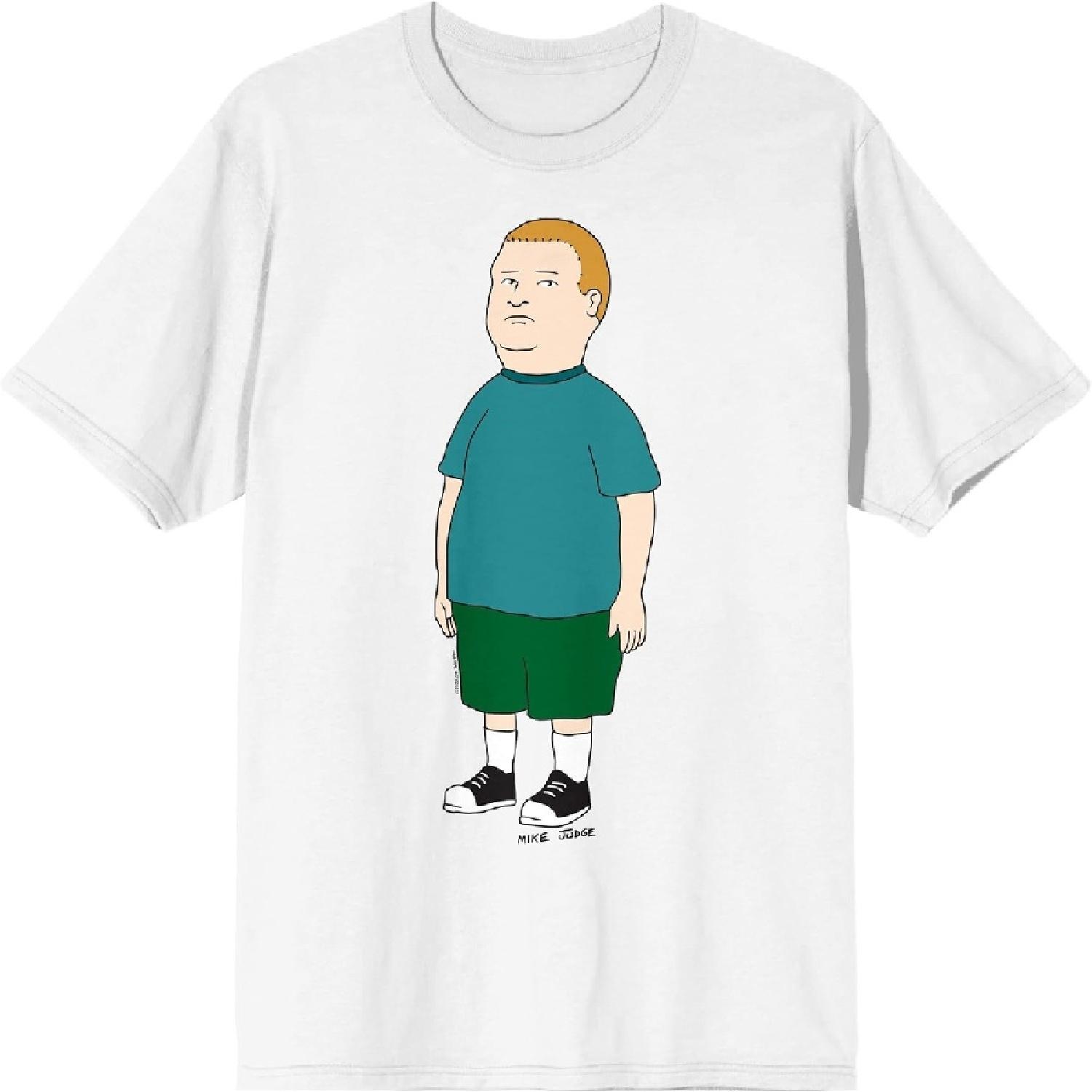 King Of The Hill Bobby Hill Crew Neck Short Sleeve Men s White T-shirt XXXXXL белый