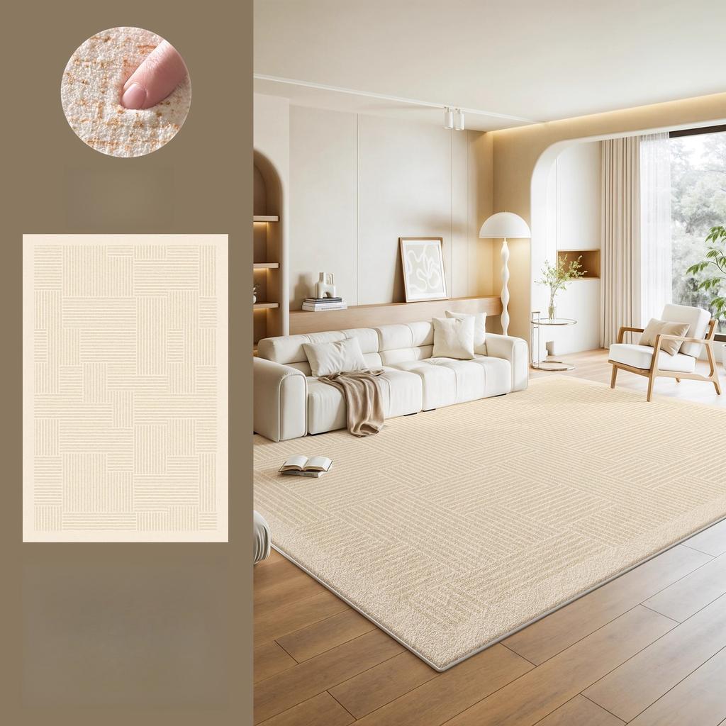 Cream Style Living Room Decoration Large Carpet Thicken Plush Study Rug Minimalist Rugs for Bedroom Fluffy Soft Lounge Floor Mat