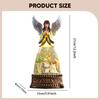 Angel Shaped Christmas Snow Globe with Light and Music Box Plastic Desktop Ornament for Table Shelf Holiday Gift