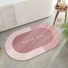Custom Anti Non slip Quick Drying Soft Super Water Absorbent Floor Shower Mats Rubber Diatomite Bath Bathroom Rug Mat