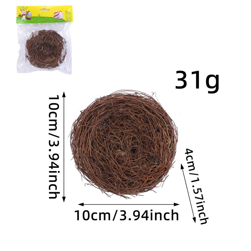Easter simulation bird nest decoration ornaments, courtyard simulation grass nest, DIY vine woven dead branches bird nest