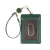 Lizdays Pass Case with Holds 2 IC Includes Extendable Reel Suitable for Men and Women Reel, Cards, Strap, (Green)