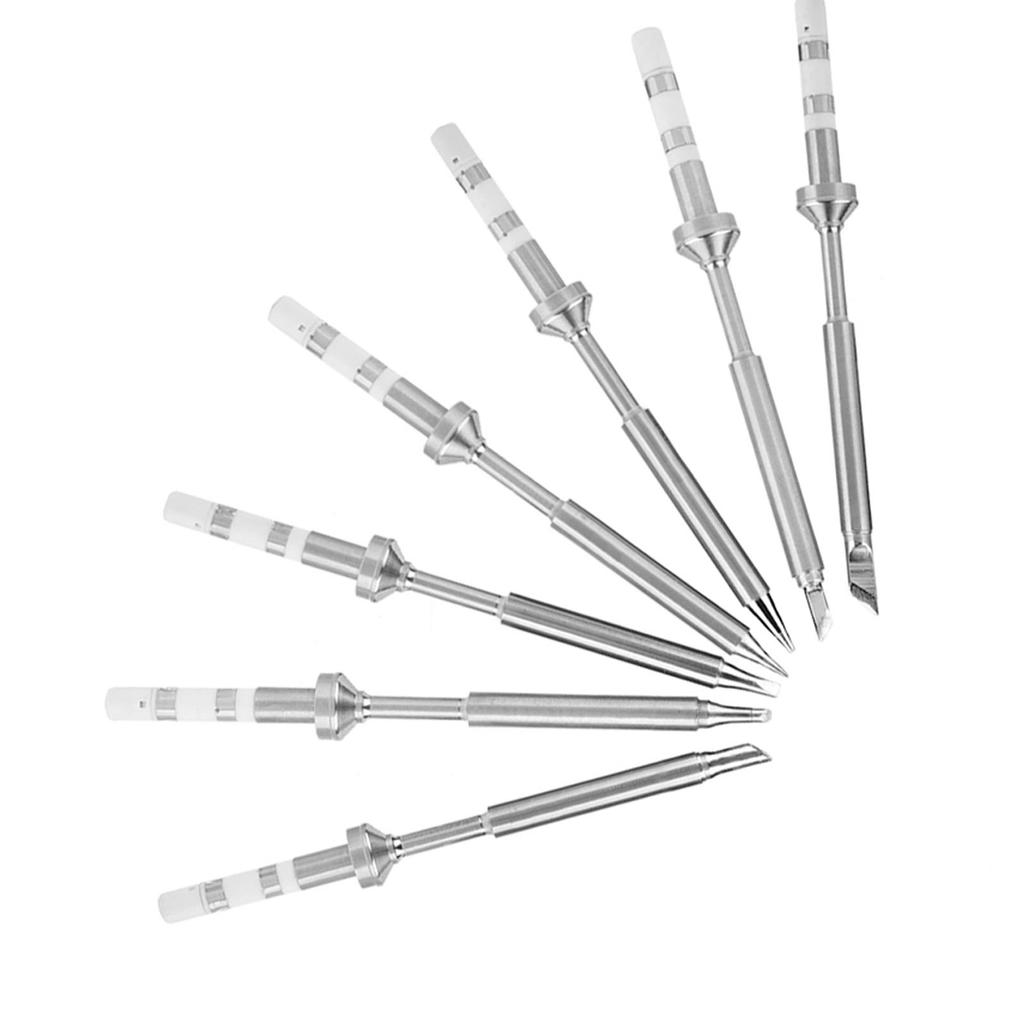 7 Types Mini Stainless Steel Soldering Iron Tips Replacement for TS100 Soldering Iron
