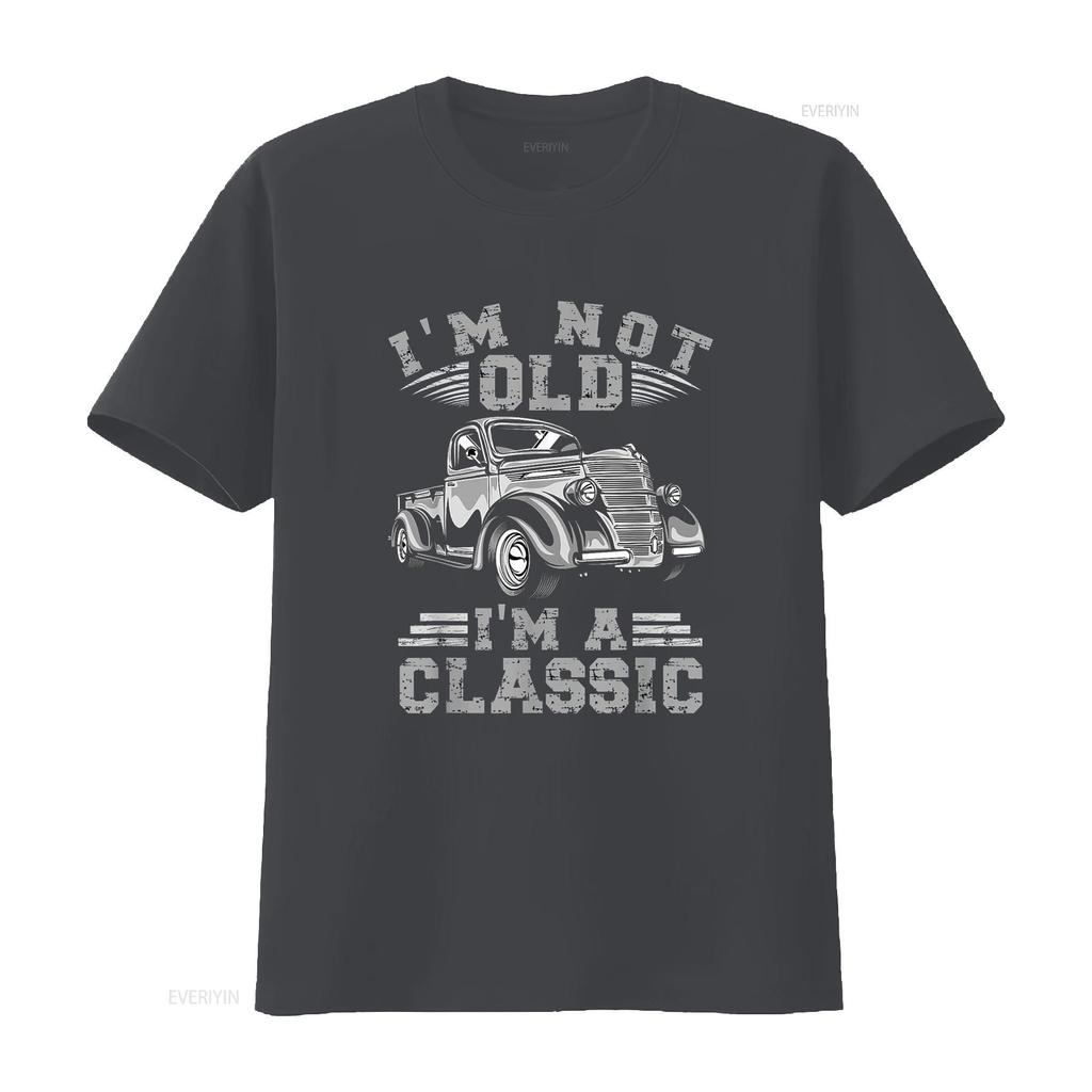Ich bin Nicht Alt Klassisches T-Shirt vintage gewaschen Lässig Streetwear Vielseitig Unisex Weich Bequem Mann Mode Grafik Atmungsaktiv