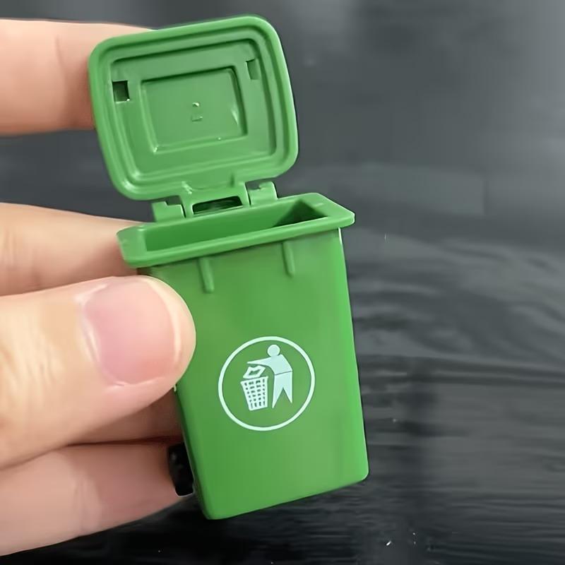 2/4Pcs Mini Desktop Storage Bin Portable Trash Container Dollhouse Ornament Cosmetic Jewelry Storage Box Stationery Organizer
