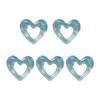 Set of 5 Acrylic Hollow Heart Pendant for DIY Earring Necklace Bracelets Jewelry