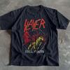Slayer - Hell Awaits Distressed Unisex Black Cotton T-Shirt