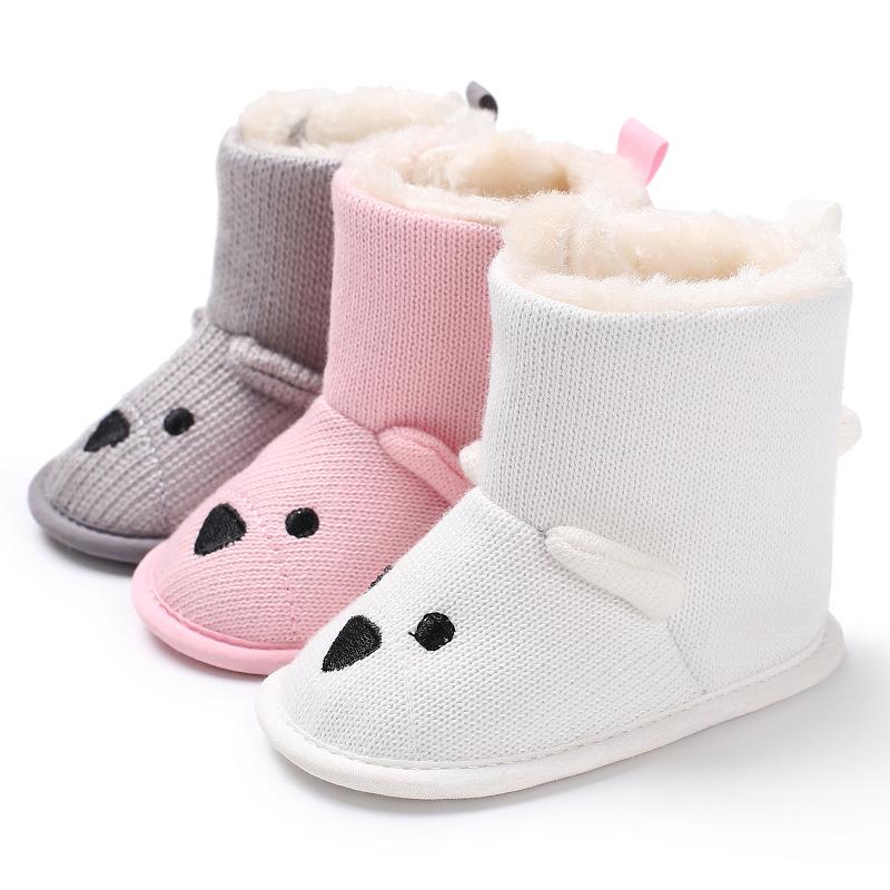 Woolen Baby Bear Soft Sole Booties