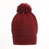 Winter Velvet Corn Hat Cute Wool Ball Solid Color Knitted Hat Warm Toe Cap Women'S Wool Hat Versatile