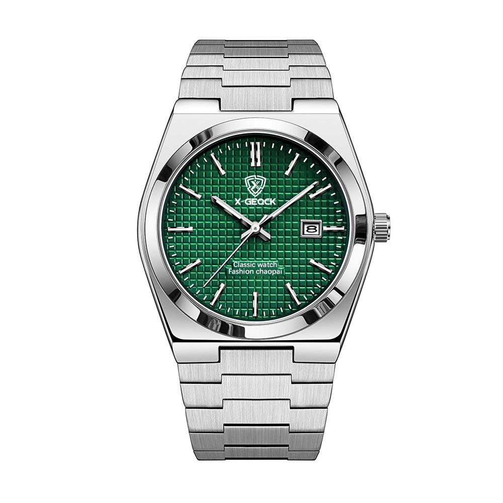 

Cold Wind High-End Steel Belt Business Watch Men S Calendar Boys Luminous Fashion Men S Butterfly Buckle Quartz Watch