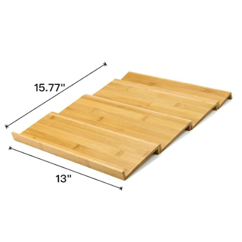 

Bamboo Spice Rack Tray Drawer Organizer - Adjustable Multi-layer Kitchen Countertop Storage for Spices Utensils 15.77x13in жёлтый