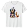 Colorful Dog Cat Bird Animals Dogs And Cats Graphic Tee Unisexs Unisexs TShirt