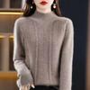 Women's Fall/Winter Chunky Knit Turtleneck Sweater Solid Color Oversized Pullover Base Layer