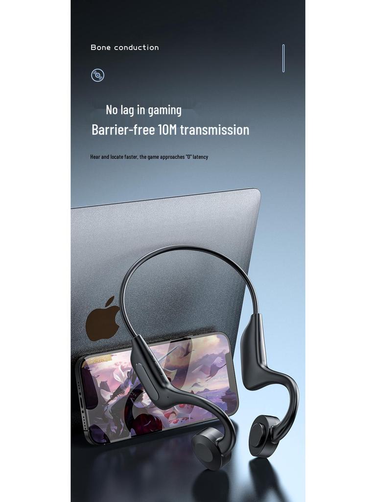 New Wireless Bone Conduction Bluetooth Headphones: In-Ear, Over-Ear Sports Style with Long Standby