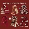 2024 Korean Style Red Plaid Neck Warmer Scarf for Women - Versatile & Fashionable