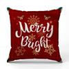 New Red Snowman Christmas Pillow Case Line Printed Pillow Case Festive Room Sofa Decoration Cushion Case