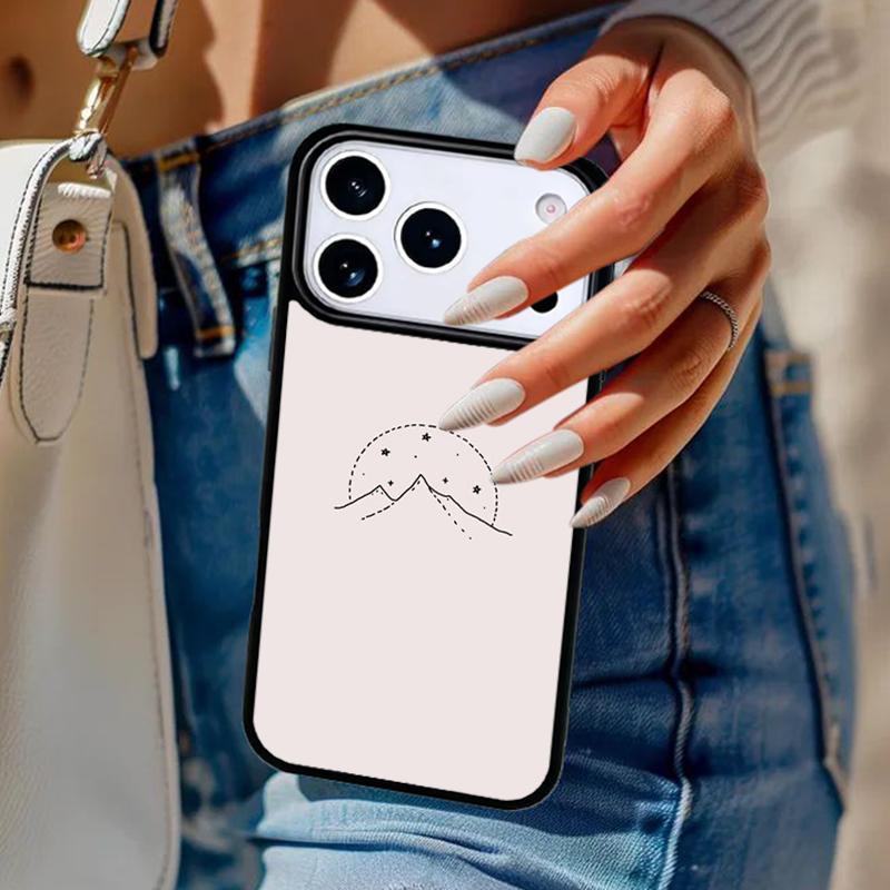 Minimal Aesthetics Phone Case For iPhone 17 Air 14 15 13 12 Max Cover For Apple 16e 11 Pro Max Plus Coque