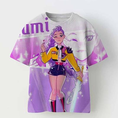 Kpop Demon Hunters Barneklær Kortarmet T-skjorte Kpop Demon Hunters Tiger Harajuku T-skjorte for Gutter Jenter Gave