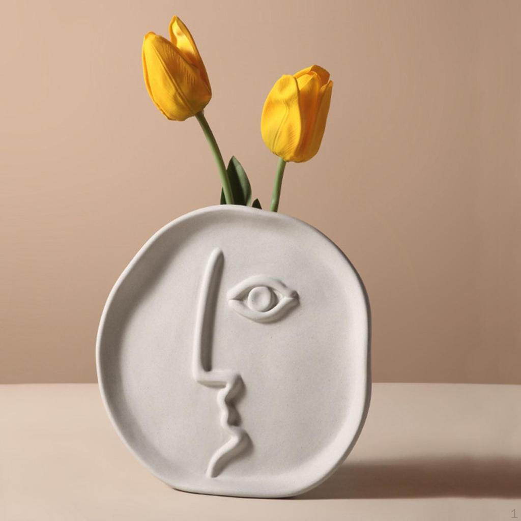 Blumenvase, Keramik Menschlich Modern Dekorative Vase Arrangement für Zuhause Büro und