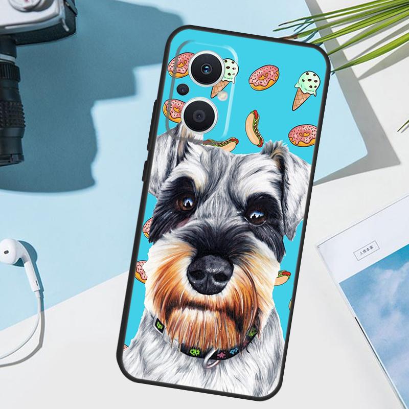 Miniature Schnauzer dog art Phone Case For OPPO Find X6 X3 Pro X2 Neo X5 Lite Reno 7 3 2Z 4Z 5Z 8T 4 5 6 8 Lite Cover