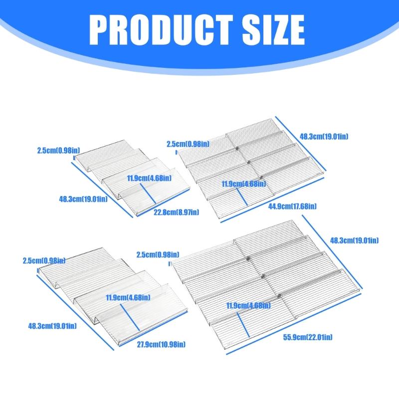 Acrylic Spice Organizers Step Tray Adjustable for Drawer Storage with Simple Setups