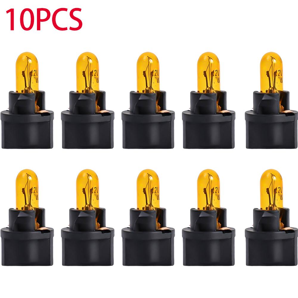 T5 B8.5d LED Autolampen Instrumententafel Glühbirnen Niedriger Stromverbrauch 5050 SMD Automobil Armaturenbrett Schalterlampe 12V Kontrollleuchte 10 Stück