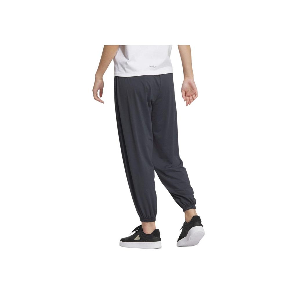 Adidas Loose Fit Solid Color Casual Pants Women Bottoms Dark-Heather-Gray JJ1338