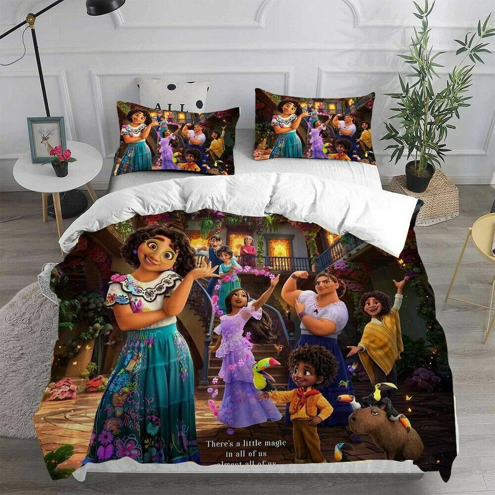 3D Printed Encanto Girl Duvet Cover Pillowcase Bedding Set Single/Twin/Full/Queen Size Boys Girls Adults Bedroom Decor