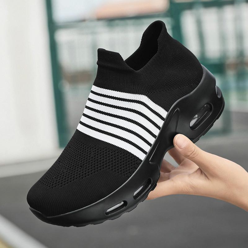 Fashion Large Size Women's Shoes Mesh Air Cushion Shoes Rainbow Shoes Casual Sports Shoes