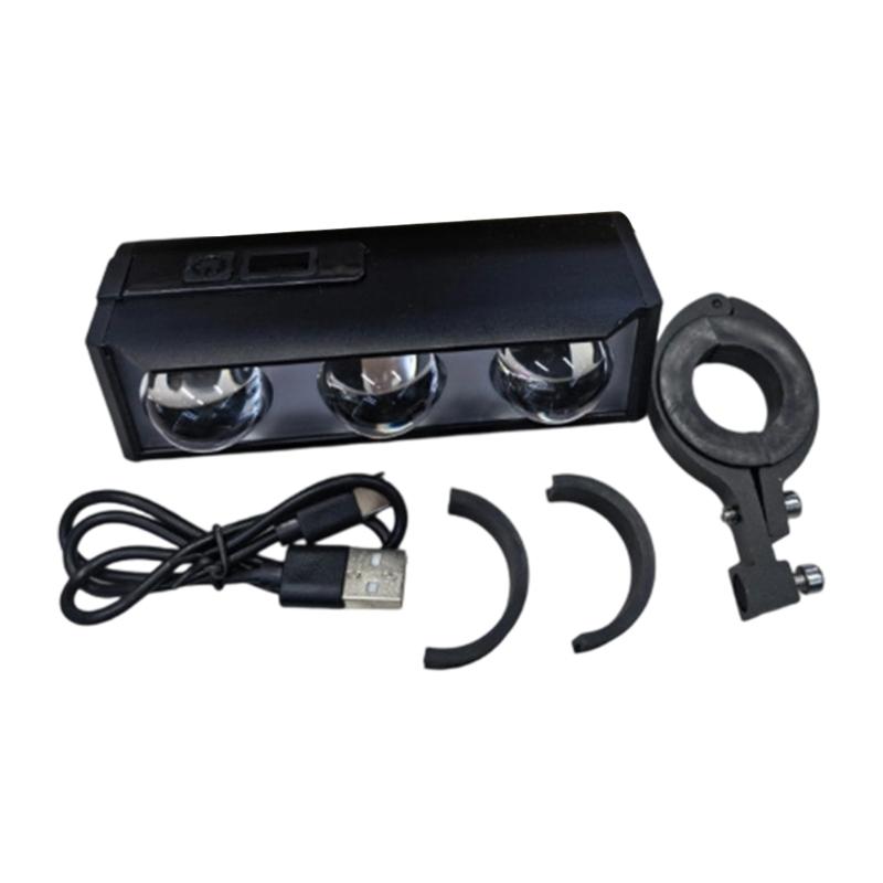 Powerful Rechargeable Bike Light LED Lighting Intelligent LCD Display Fast Type C Charging Waterproof Aluminum Shell