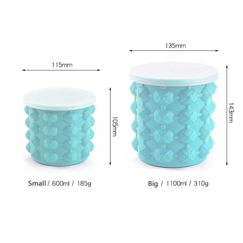 Silicone Ice Bucket Ice Cube Maker Portable Whisky Ice Bucket Wine Ice Cooler Beer Barware Tools Kitchen Accessorie
