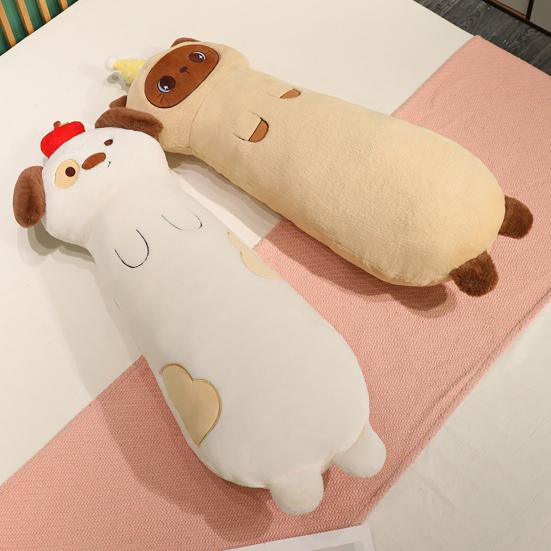 Cute Animal Body Pillow Long Plush Stuffed Toy for Leg Hugging Sleep Support Capybara Puppy Elephant Soft Bed Sofa Cushion for Kids Adults