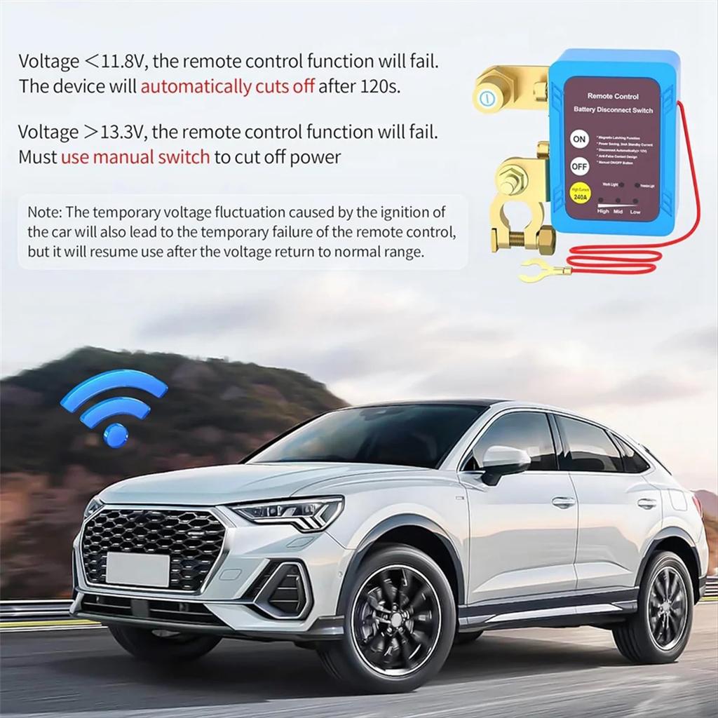 12V 240A Remote Battery Control, Automatic Power Control For Cars, Trucks, And Boats