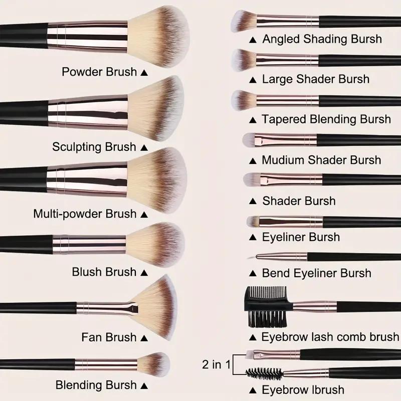 3-20PCS Makeup Brushes Set Professional Eyeshadow Foundation Concealer Blending Blush Brush Soft Fluffy Women Beauty Tool